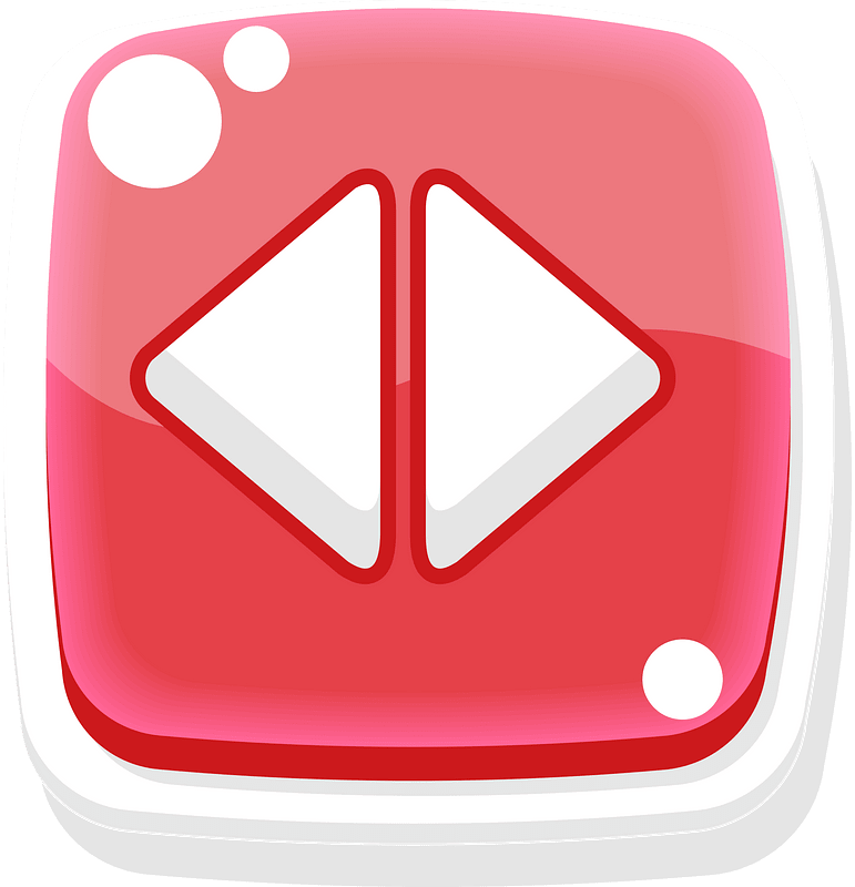Rounded red arrow button left right