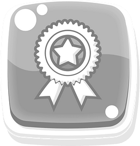 Rounded grey award button