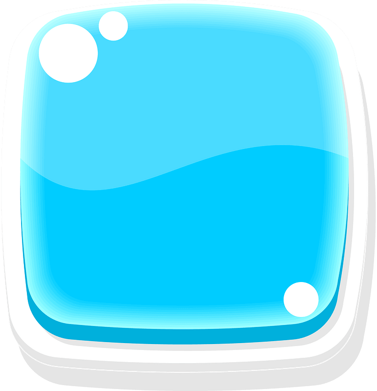 Rounded blue blank button