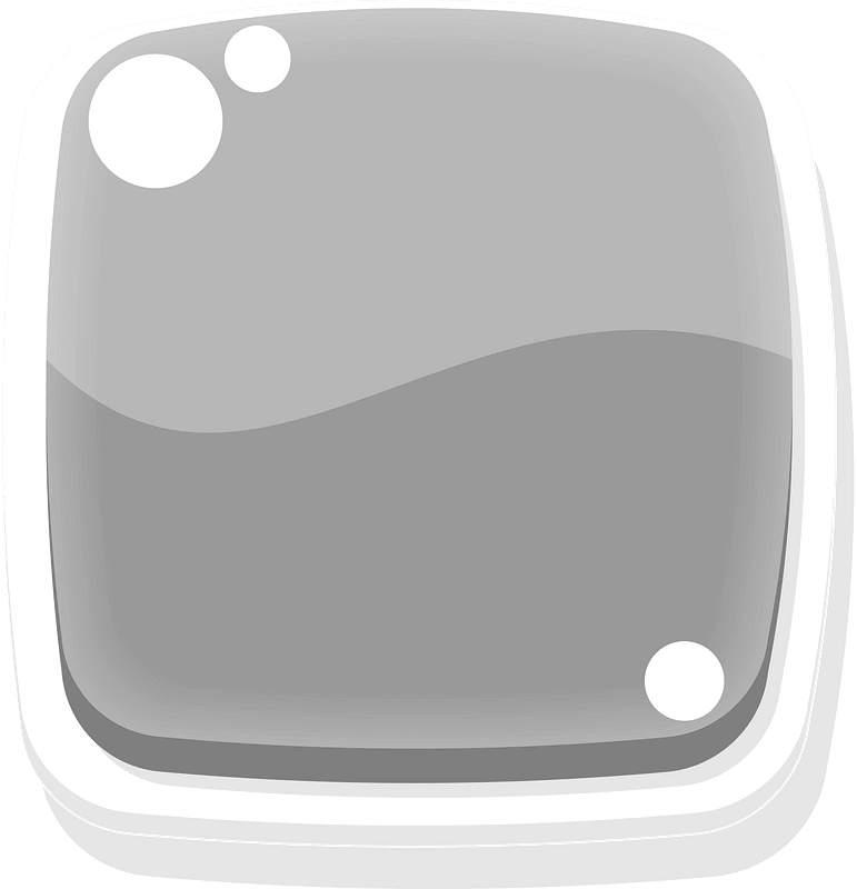 Rounded grey blank button