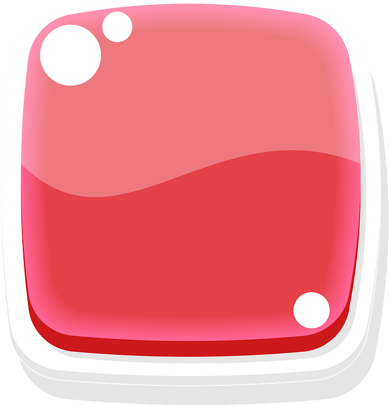 Rounded red blank button