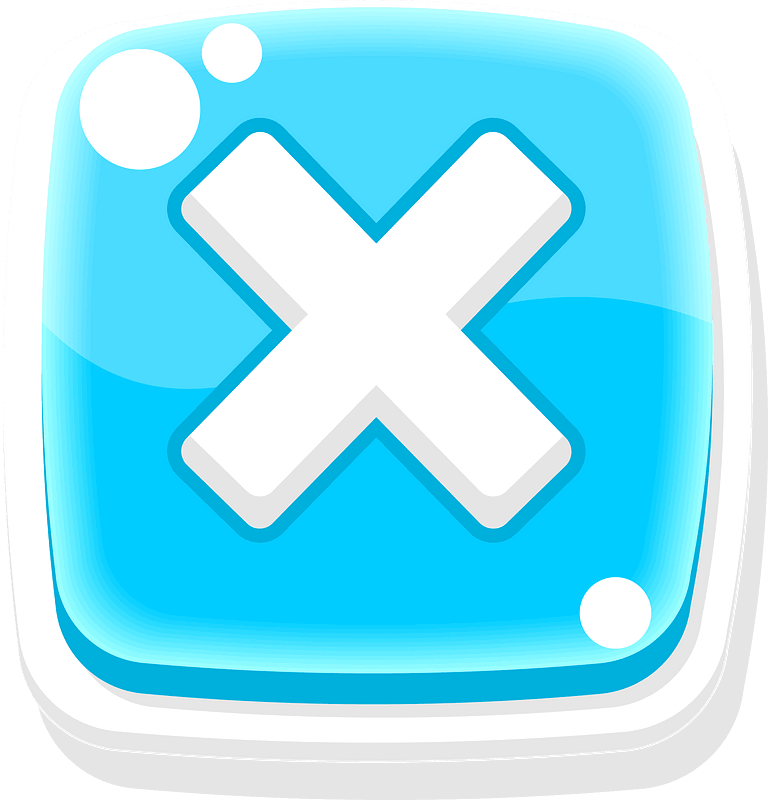 Rounded blue cancel button