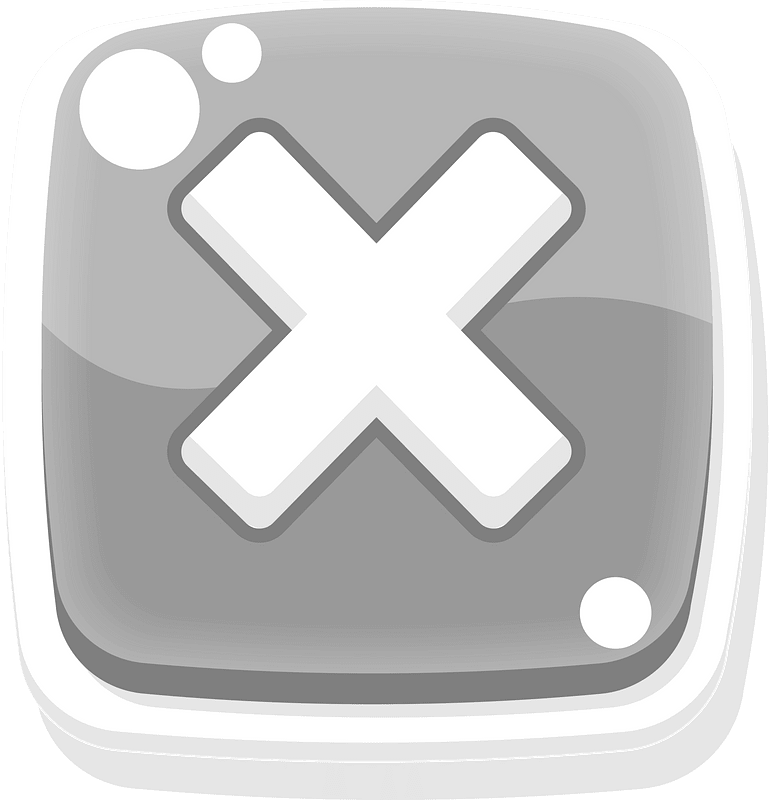 Rounded grey cancel button