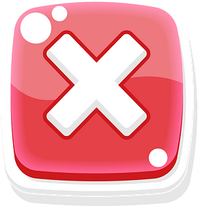 Rounded red cancel button