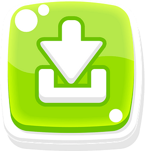 Rounded green download button