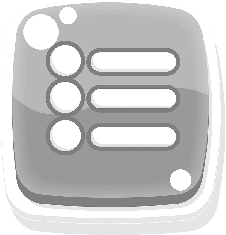 Rounded grey checklist button