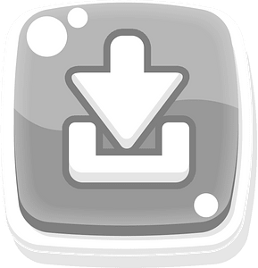 Rounded grey download button