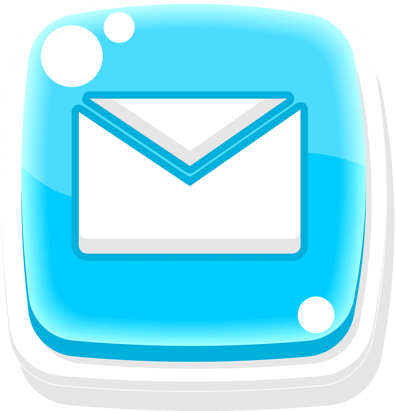 Rounded blue email button