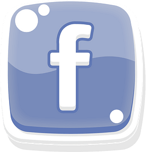 Rounded blue facebook button
