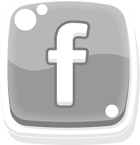 Rounded grey facebook button