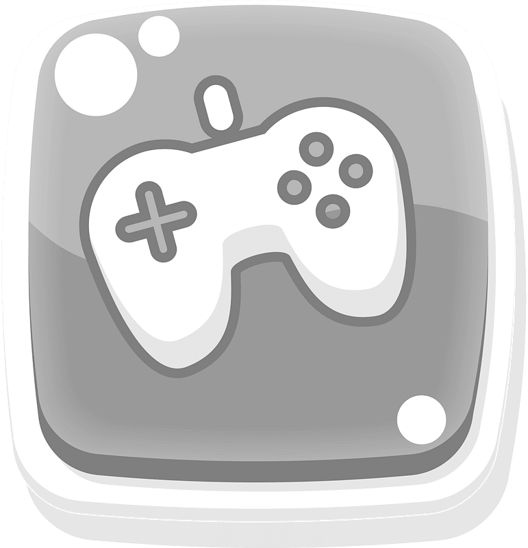 Rounded grey gamepad button