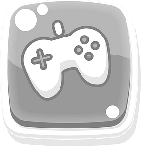 Rounded grey gamepad button