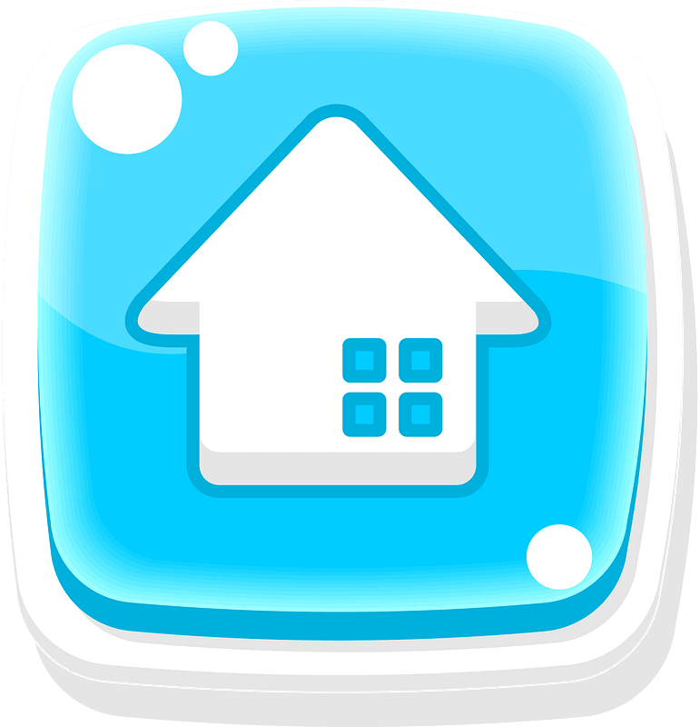 Rounded blue home button