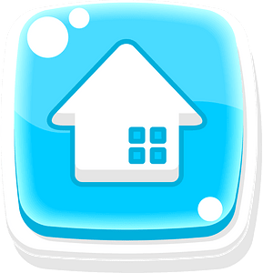 Rounded blue home button