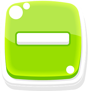 Rounded green minus button