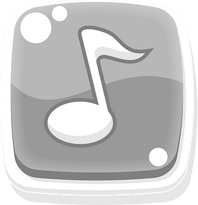 Rounded grey note button