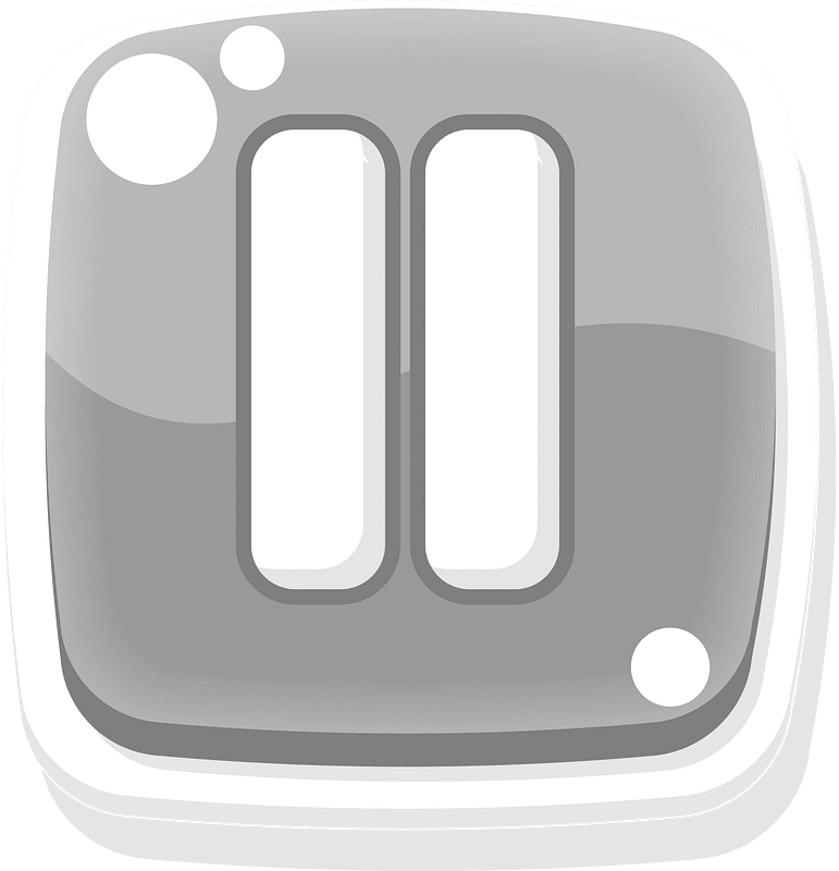 Rounded grey pause button