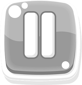 Rounded grey pause button