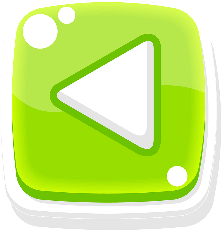 Rounded green play button left
