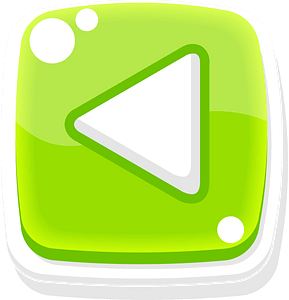 Rounded green play button left