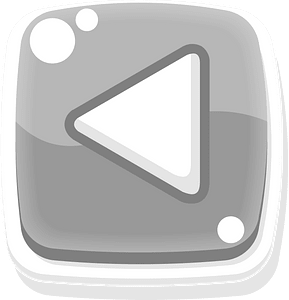 Rounded grey play button left