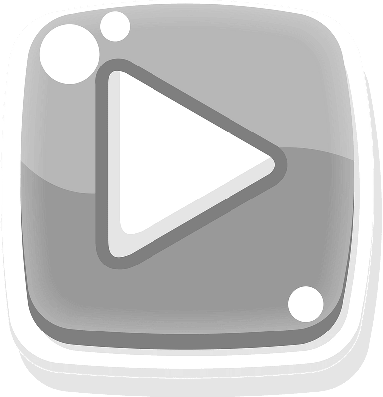 Rounded grey play button right