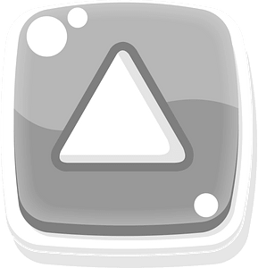 Rounded grey play button up