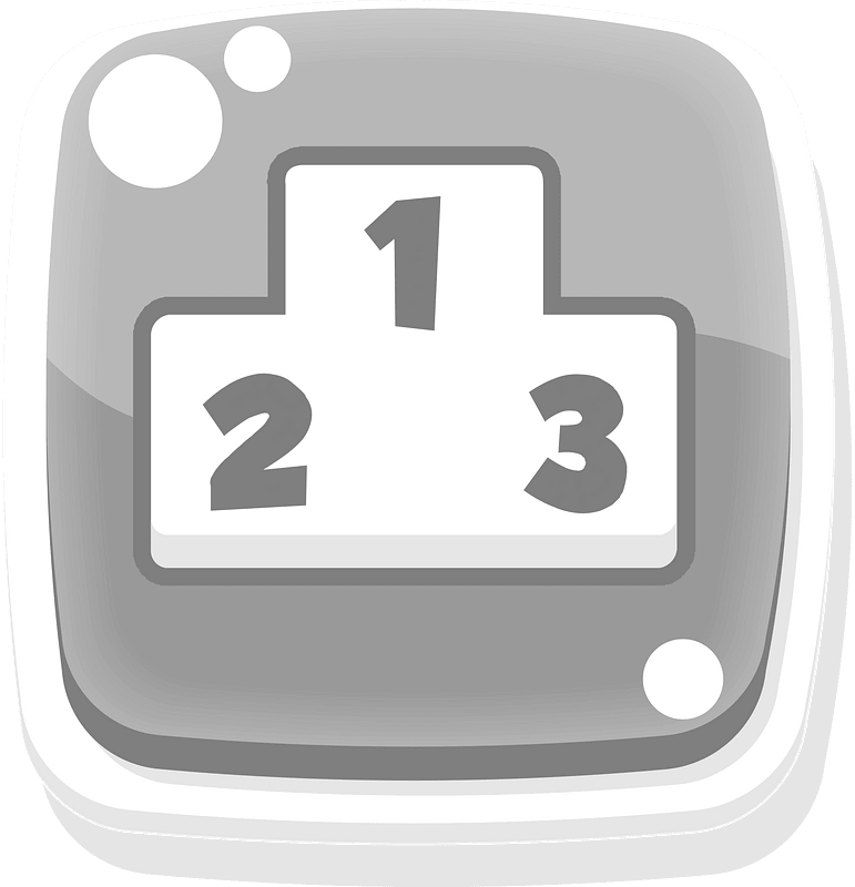 Rounded grey podium button