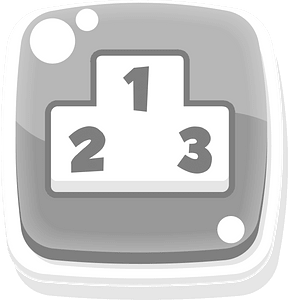 Rounded grey podium button