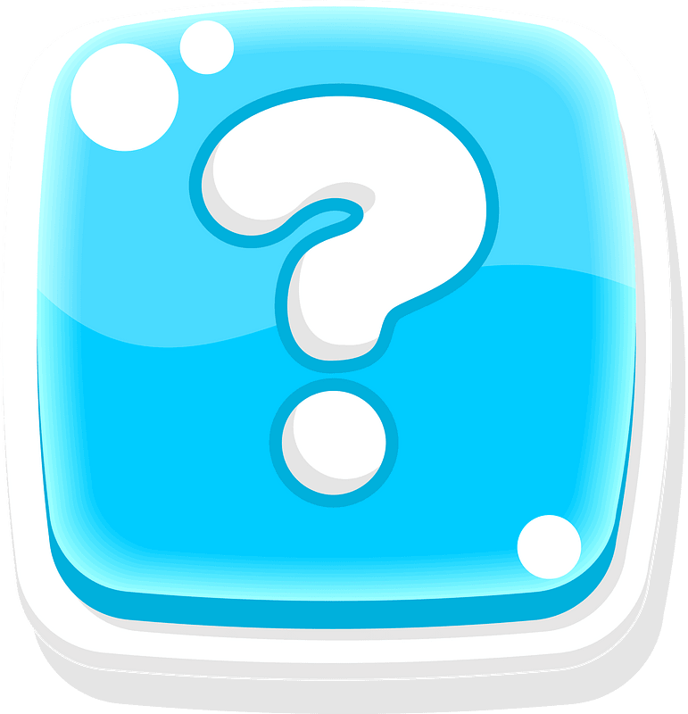 Rounded blue question button