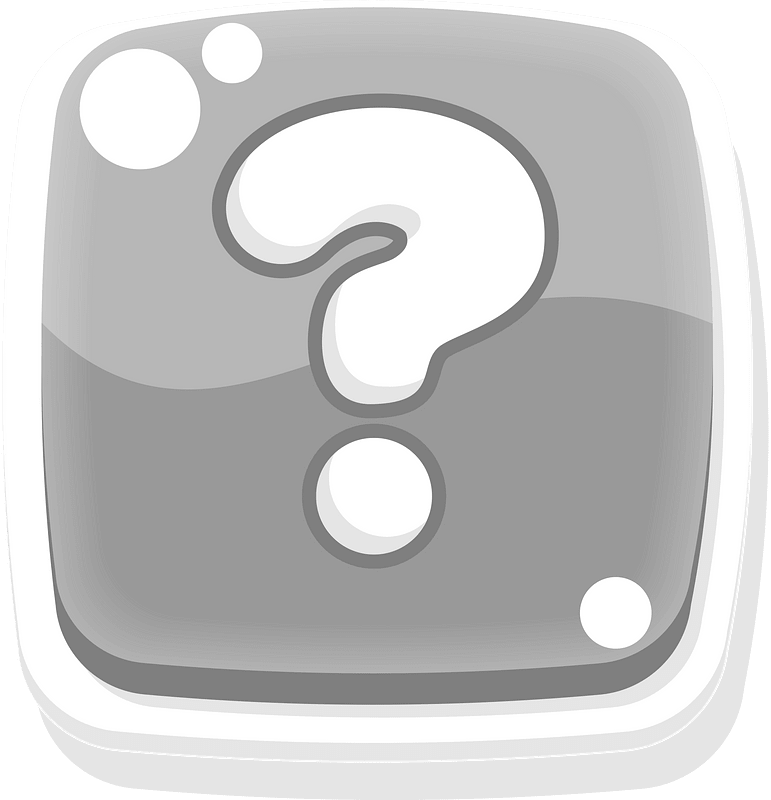 Rounded grey question button