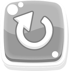 Rounded grey redo button