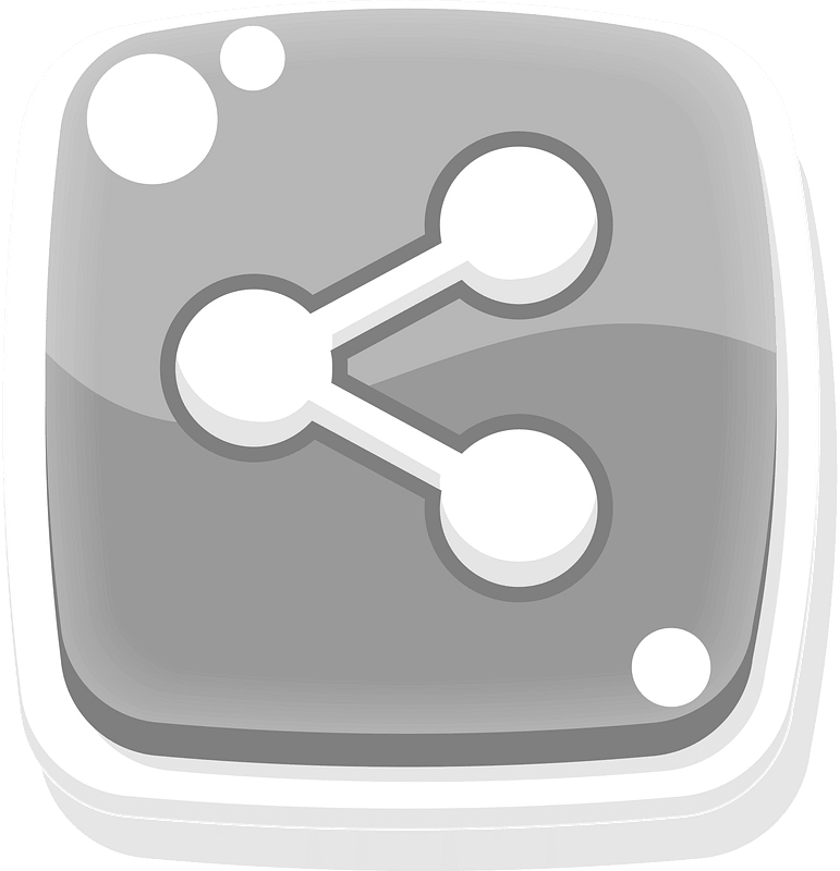 Rounded grey share button