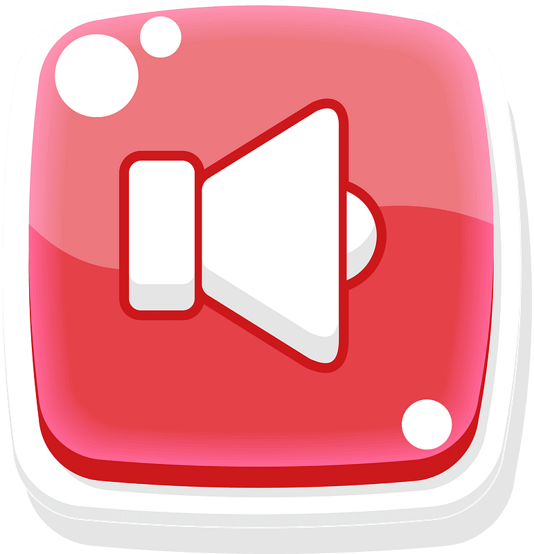 Rounded red sound button