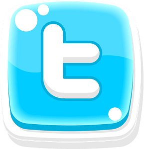 Rounded blue twitter button