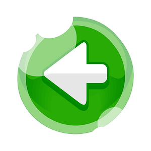 Round green arrow button left