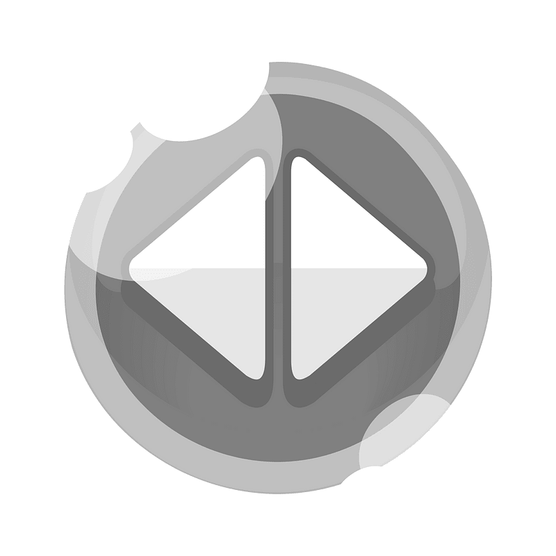 Round grey arrows button left right