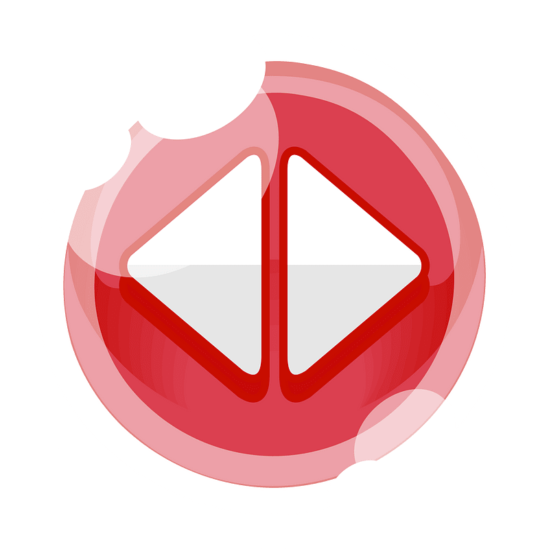 Round red arrows button left right