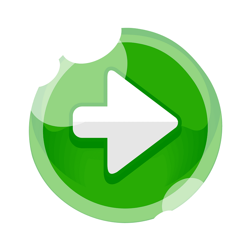 Round green arrow button right