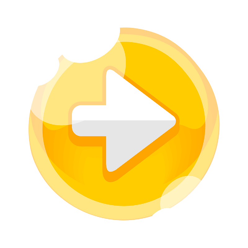 Round yellow arrow button right