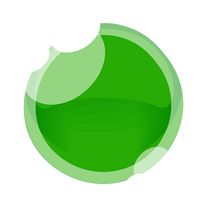 Round green blank button