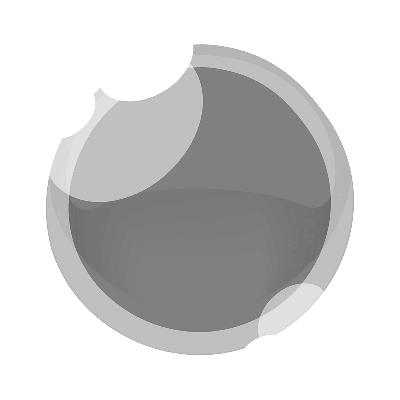 Round grey blank button