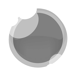Round grey blank button