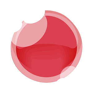 Round red blank button