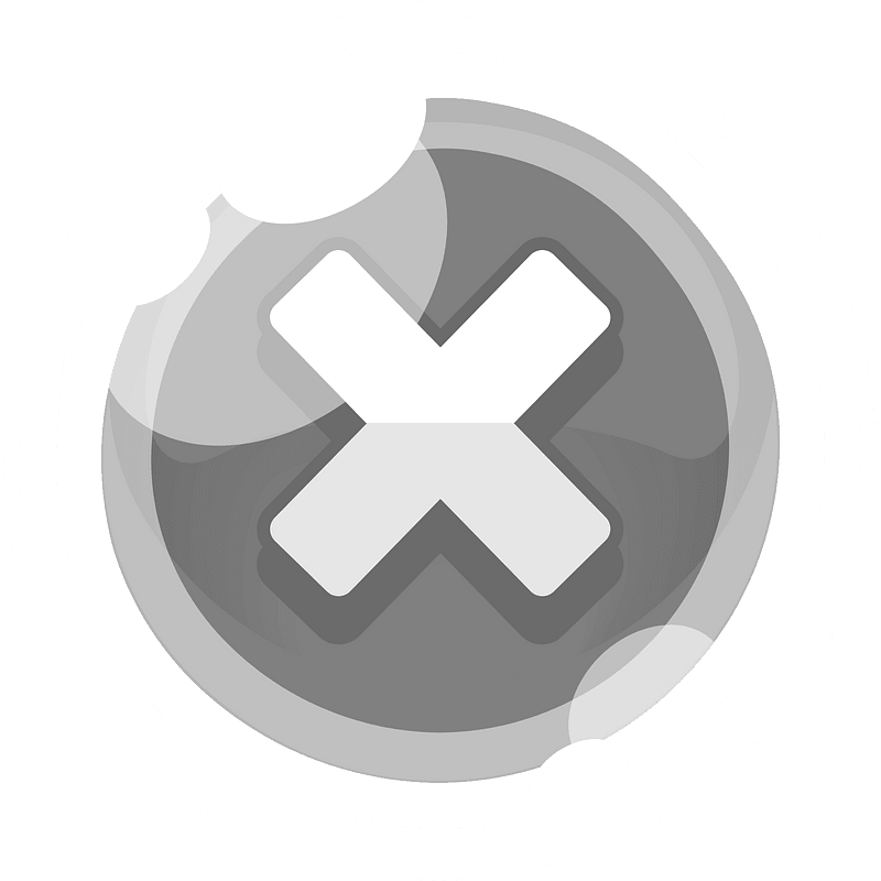 Round grey cancel button