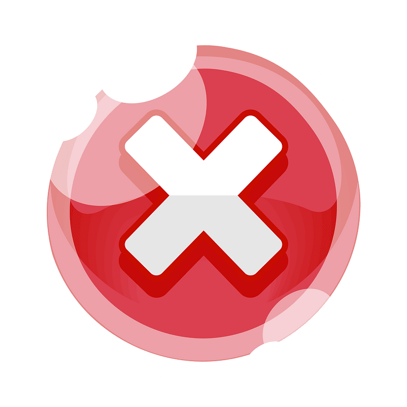 Round red cancel button