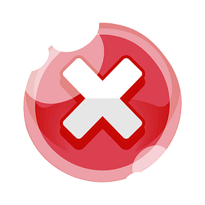 Round red cancel button