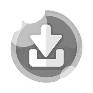 Round grey download button