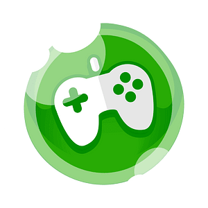 Round green gamepad button
