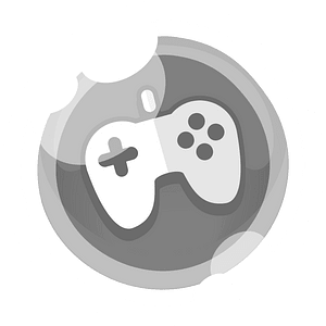 Round grey gamepad button